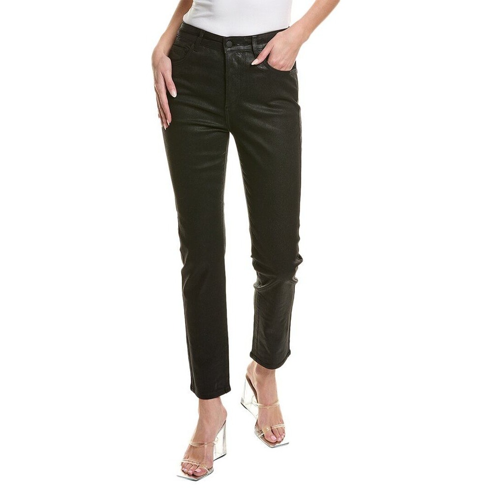 AG Adriano Goldschmied Alexxis Slim High Rise Coated Sparkle Black Jeans 27 212